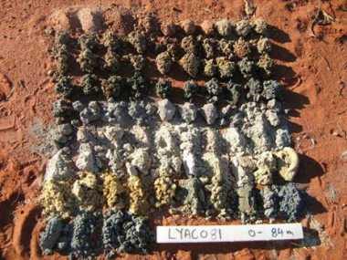 Drilling spoils from Carley Bore (Image: Energia Minerals)